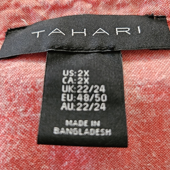 Tahari Linen Top, Size 2X - Picture 5 of 6